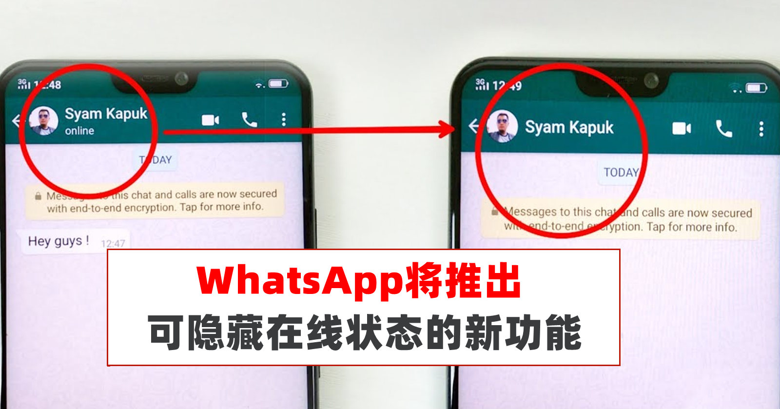 WhatsApp显示online 是什么意思？